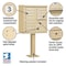 Salsbury Industries Cluster Box Unit, Beige, Powder Coated, 13 Doors, Pedestal, 2 Type 3312SAN-U - alternate 3