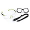 3M Solus Safety Glasses Kit, Strap, Removable Foam Gasket, Anti-Fog/Scratch, Black/Green, Clear Lens S1201SGAF-KT - alternate 1