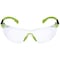 3M Safety Glasses, Solus 1000 Series, Scotchgard Anti-Fog Coating, Black/Green Frame, Clear Lens S1201SGAF - alternate 1
