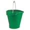 Vikan 5 1/4 gal Round Bucket, 15 in H, 14 1/8 in Dia, Green, Polypropylene/Stainless Steel 56922 - alternate 3