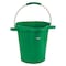Vikan 5 1/4 gal Round Bucket, 15 in H, 14 1/8 in Dia, Green, Polypropylene/Stainless Steel 56922 - alternate 1