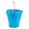 Vikan 5 1/4 gal Round Bucket, 15 in H, 14 1/8 in Dia, Blue, Polypropylene/Stainless Steel 56923 - alternate 2