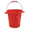 Vikan 5 1/4 gal Round Bucket, 15 in H, 14 1/8 in Dia, Red, Polypropylene/Stainless Steel 56924 - alternate 1