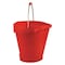 Vikan 5 1/4 gal Round Bucket, 15 in H, 14 1/8 in Dia, Red, Polypropylene/Stainless Steel 56924 - alternate 3