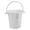 Vikan 5 1/4 gal Round Bucket, 15 in H, 14 1/8 in Dia, White, Polypropylene/Stainless Steel 56925 - alternate 1