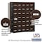 Salsbury Industries Mailbox, Bronze, Powder Coated, 34 Doors, Recessed, 4B+, USPS 3635ZFU - alternate 3