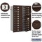Salsbury Industries Mailbox, Bronze, Powder Coated, 20 Doors, Recessed, 4C, USPS 3711D-20ZFU - alternate 3