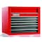 Proto 550S Series Top Chest, 6 Drawer, Red/Gray, Steel, 34 in W x 25-1/4 in D x 27 in H J553427-6SG - alternate 1