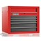 Proto 550S Series Top Chest, 5 Drawer, Red/Gray, Steel, 34 in W x 25-1/4 in D x 27 in H J553427-5SG - alternate 1