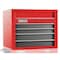 Proto 550S Series Top Chest, 4 Drawer, Red/Gray, Steel, 34 in W x 25-1/4 in D x 27 in H J553427-4SG - alternate 1