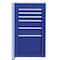 Proto 550S Series Side Cabinet, 6 Drawer, Blue, Steel, 19 in W x 25-1/4 in D x 34 in H J551934-6BL-SC - alternate 1