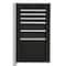 Proto 550S Series Side Cabinet, 6 Drawer, Black, Steel, 19 in W x 25-1/4 in D x 34 in H J551934-6BK-SC - alternate 1