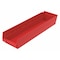 Akro-Mils Shelf Storage Bin, Plastic, Red, 4 in H, 6 5/8 in W, 23 5/8 in L 30164RED - alternate 1