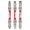 Milwaukee Tool SHOCKWAVE Impact Duty PH2/SQ2/T25 Double Ended Bits 3PC 48-32-4319 - alternate 1