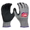 Milwaukee Tool Cut Protection Dipped Gloves, Cut Level A7 , Dipped , Nitrile , Rough , 2XL 1 PR 48-73-7014 - alternate 1