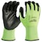 Milwaukee Tool High Visibility Cut Level 3 Polyurethane Dipped Gloves - S, PR 48-73-8930 - alternate 1