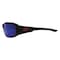 Edge Eyewear Brazeau Torque, Safety Glasses, Anti-Scratch, Blue Mirror Lens, Black/Red Frame, Full-Frame XB138 - alternate 2