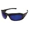 Edge Eyewear Brazeau Torque, Safety Glasses, Anti-Scratch, Blue Mirror Lens, Black/Red Frame, Full-Frame XB138 - alternate 1