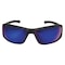 Edge Eyewear Brazeau Torque, Safety Glasses, Anti-Scratch, Blue Mirror Lens, Black/Red Frame, Full-Frame XB138 - alternate 3