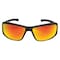 Edge Eyewear Brazeau Torque, Safety Glasses, Anti-Scratch, Red Mirror Lens, Black/Red Frame, Full-Frame XBAP139 - alternate 3