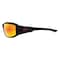 Edge Eyewear Brazeau Torque, Safety Glasses, Anti-Scratch, Red Mirror Lens, Black/Red Frame, Full-Frame XBAP139 - alternate 2
