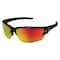 Edge Eyewear Khor G2, Safety Glasses, Anti-Scratch, Aqua Precision Red Mirror Lens, Black Frame, Half-Frame SDKAP119-G2 - alternate 1
