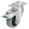 Zoro Select Swivel Plate Caster, Rubber, 3-1/2 in., 350 lb., C L-POEV 89KF-12-FI-SG - alternate 1