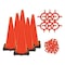 Mr. Chain Traffic Cone Kit for Plastic Chain Barrier, Polyethylene, 28 in Height, Orange 93213-6 - alternate 1