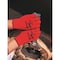 Mcr Safety Coated Gloves, Latex, Crinkle, Palm, 0 Abrasion Level, Red, 2XL (11) 1 PR N9680XXL - alternate 2