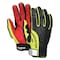 Mcr Safety Predator Multi-Task Hi-Vis Mechanics Gloves, Polyurethane Coated Synthetic Palm, Spandex Back, M PD2901M - alternate 1