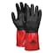 Mcr Safety PredaStretch Chemical Resistant Gloves, Nitrile, PVC, 12 in L, Not Rated, Black, Red, XL, 12 PK MG9648XL - alternate 1