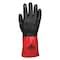 Mcr Safety PredaStretch Chemical Resistant Gloves, Nitrile, PVC, 12 in L, Not Rated, Black, Red, XL, 12 PK MG9648XL - alternate 2