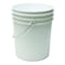 Zoro Select 5 gal Open Head Pail, 12-3/8 in Dia, 14-3/4 in H, White, HDPE ROP2150-WM - alternate 1