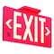Zoro Select Exit Sign, Plastic, 15-3/8" W, 8-3/4" H, Exit (Double Arrows), Red GRAN1392 - alternate 1
