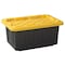 Durabilt Stackable Storage Tote W/ Lid, 15 gal, 26 in L x 17-3/4 in W x 12-1/4 in H, Black, Yellow 4415GRBKYL.06 - alternate 1