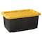 Durabilt Stackable Storage Tote W/ Lid, 27 gal, 30-3/4 in L x 20-1/2 in W x 14-3/8 in H, Black, Yellow 4427GRBKYL.04 - alternate 1