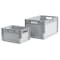 Ssi Schaefer Solid & Stackable Straight Wall Storage Container, 6.1 gal, 24 in L x 16 in W x 5 in H, Gray ELB6120.GY1 - alternate 2