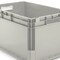 Ssi Schaefer Solid & Stackable Straight Wall Storage Container, 16.9 gal, 24 in L x 16 in W x 13 in H, Gray ELB6320.GY1 - alternate 5