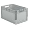 Ssi Schaefer Solid & Stackable Straight Wall Storage Container, 16.9 gal, 24 in L x 16 in W x 13 in H, Gray ELB6320.GY1 - alternate 1