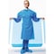 Polyco Gown, Polyolefin, Welded, 4 mil, 45 in, Blue, Universal, 50 PK 43450 - alternate 1