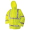Viking Hi-Viz Rain Jacket, 150 Denier Trilobal Ripstop Polyester, Class 3 Type R, Green, S D6323JG-S - alternate 1