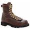 Georgia Boot COMFORT CORE, Men's Waterproof Lace-To-Toe Work Boot, 8 Medium, Leather, 8 in Height, Chocolate G8041 - alternate 1