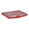 Milwaukee Tool 10 Compartments PACKOUT Tool Case, 16-3/8 in W x 16-1/4 in D x 2-1/2 in H, Red 48-22-8431 - alternate 1