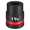 Milwaukee Tool 1 in Drive Impact Socket Standard Socket, Black Phosphate, Socket Size 1 3/16", SAE 49-66-6551 - alternate 1