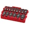 Milwaukee Tool 15 pc. SHOCKWAVE Impact Duty 1/2 in. Drive SAE Deep Well Socket Set with PACKOUT Organizer Tray 49-66-6817 - alternate 1