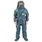 Microchem Hooded Coveralls, Knit Cuff, L, Green 68-4000 - alternate 1