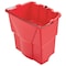 Rubbermaid Commercial 4 1/2 gal Oval Dirty Water Bucket, 14 in H, 10 in Dia, Red, Plastic 2064907 - alternate 1