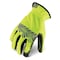 Ironclad Performance Wear Command(TM) Hi-Vis Mechanics Touchscreen Gloves, Nylon Palm, Polyester Back, L, Yellow IEX-HSY-04-L - alternate 1
