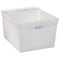 Mustee Wall Mount Laundry Tub, 34 in H, 20 in W, 24 in L, 3 Faucet Holes, Polypropylene, White 19W - alternate 3