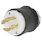 Hubbell Wiring Device-Kellems Locking Plug, L15-30P, 30 A, 250V AC, Three Phase, 3 Pole, Screw Terminals, Black, White HBL2721 - alternate 1